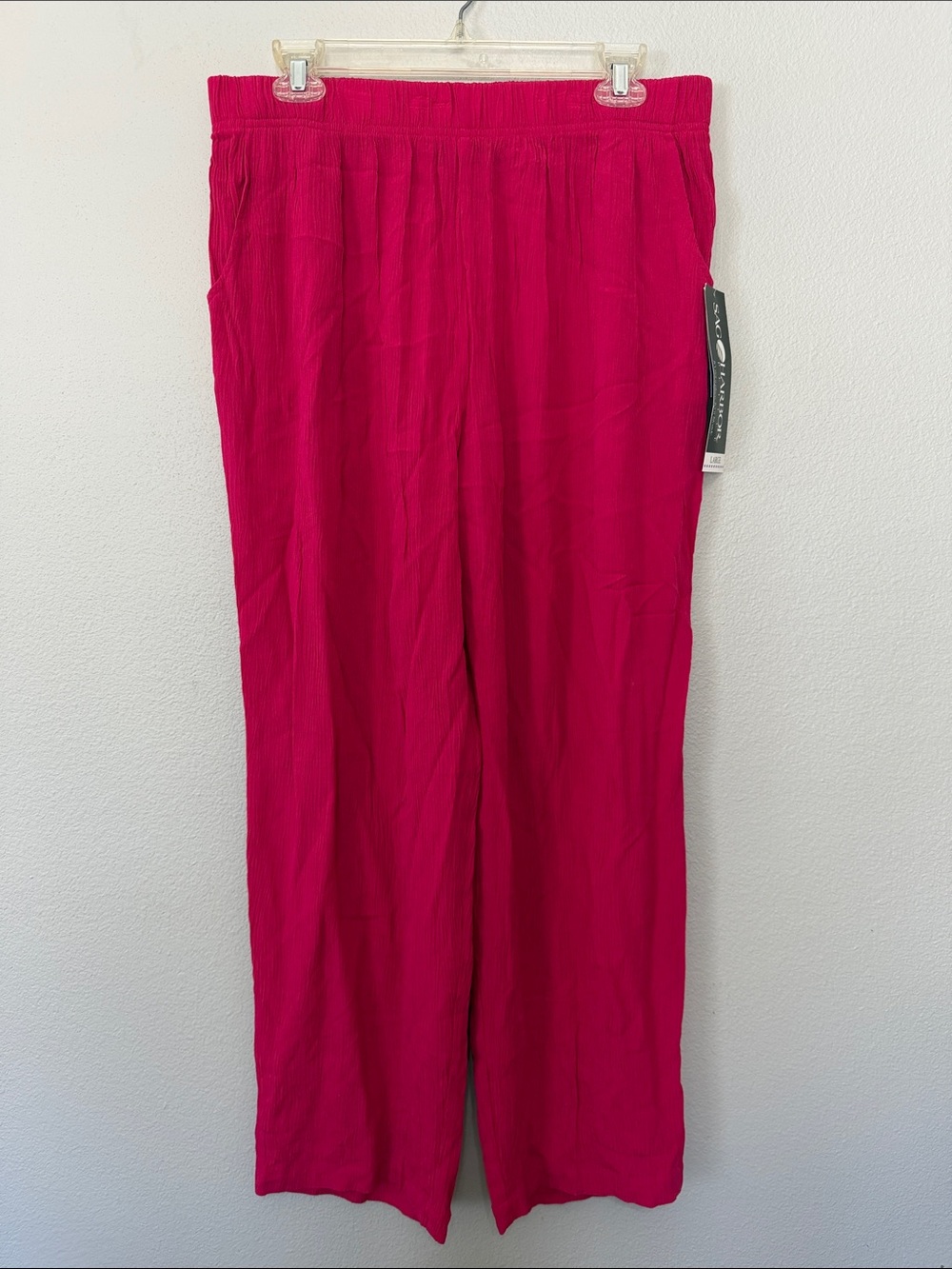VTG Sag Harbor Women’s Flowy Wide‎ Leg Pants Granny Core Large Dead Stock New